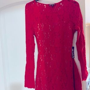 Red lace express  dress
